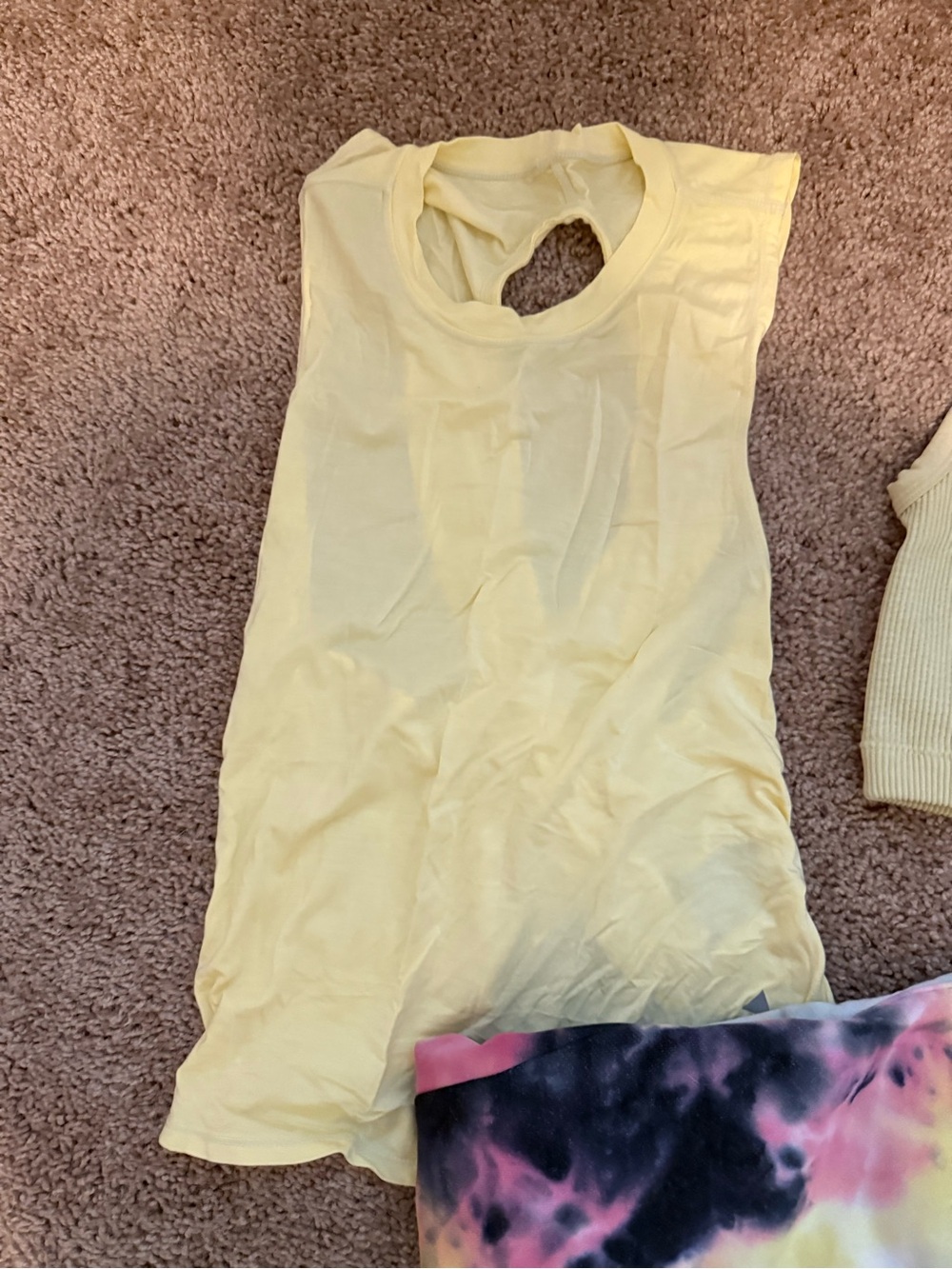 VITALITY/BALANCE- Tie-Dye Drawstring Joggers + Pastel Tank Tops Bundle - Picture 2 of 7